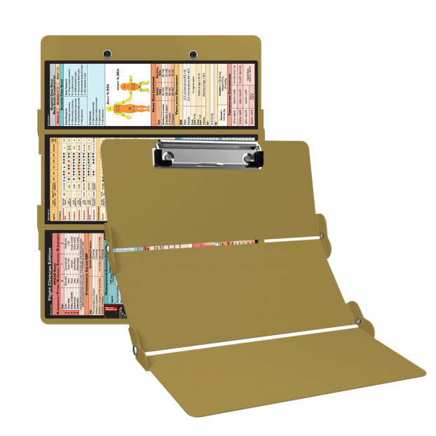 WhiteCoat Clipboard® Trifold - Tactical Brown Flight Medic Edition